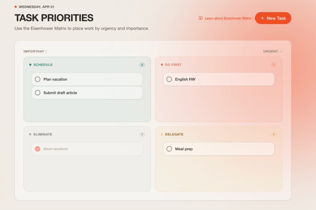 Karty nawyków Ritma z licznikami serii, kalendarzami i grupowaniem wg faz energii